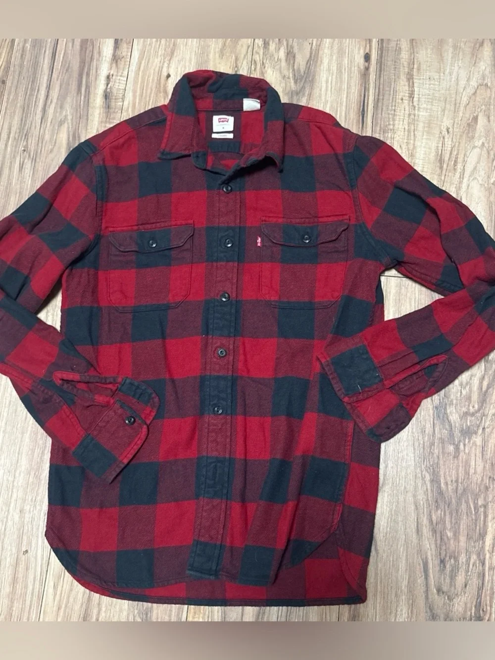 Levi's Red & Black Buffalo Plaid Flannel Shirt